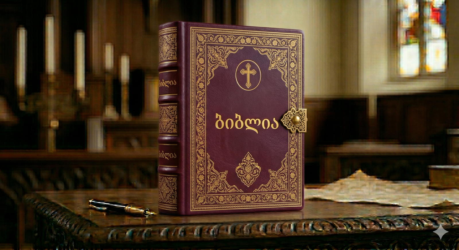 Georgian Bible cover